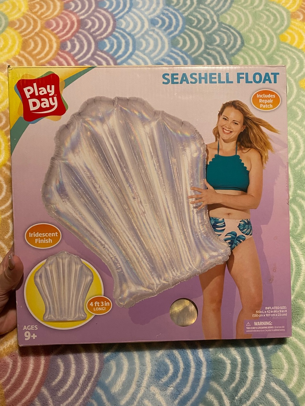 Play Day Iridescent Seashell Float - NEW